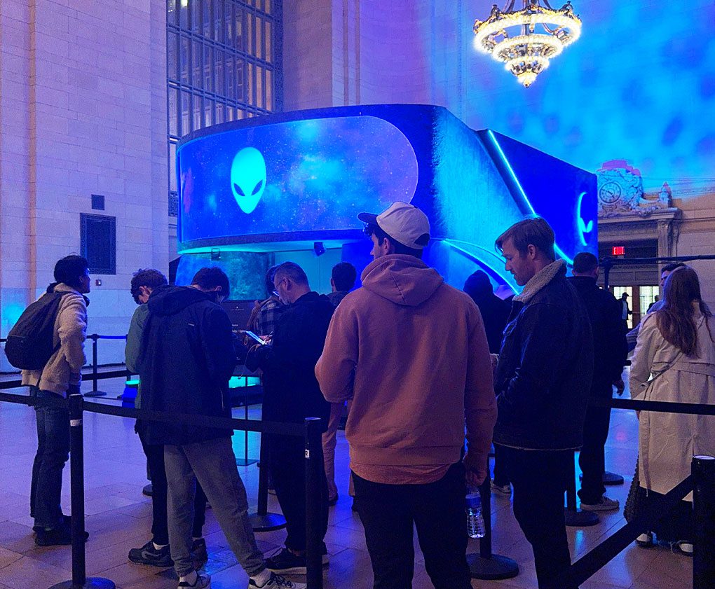Immersive physical environment — Alienware Artifact at Grand Central Station